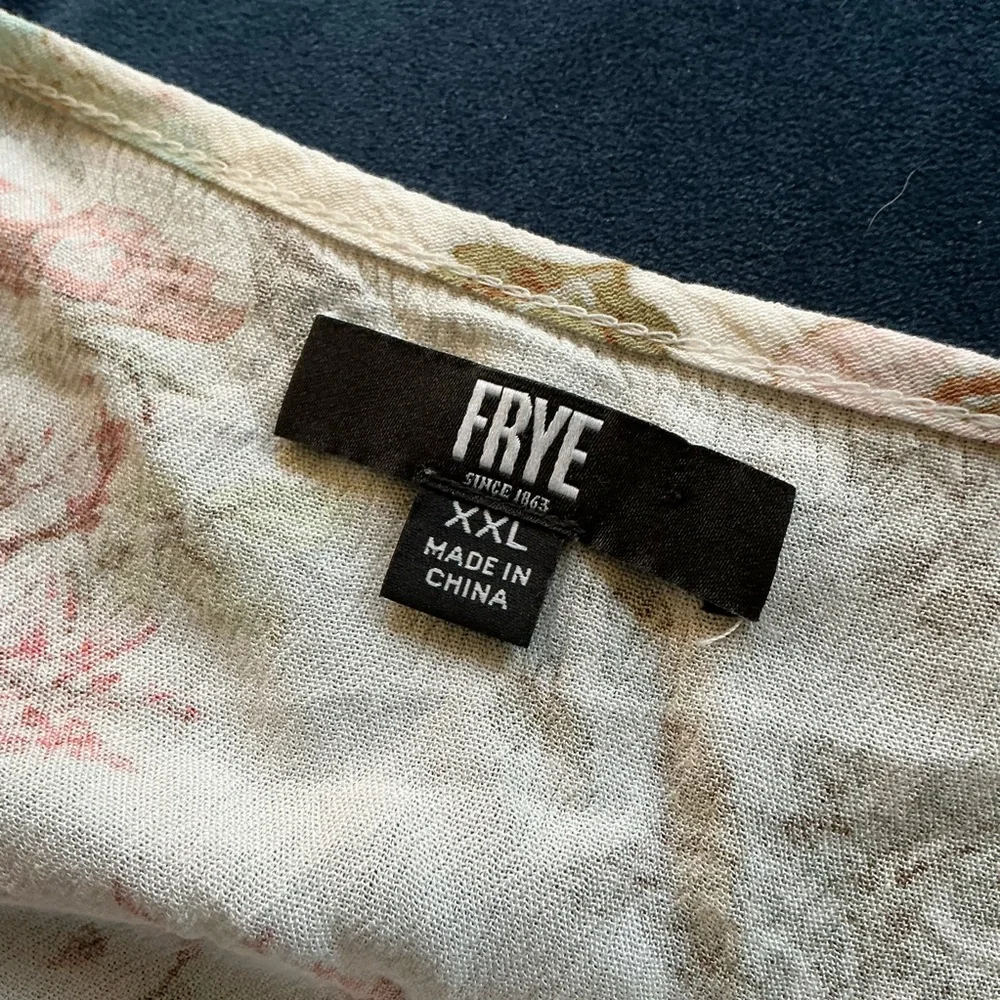 Frye Floral Button Front Sleeveless Midi Dress‎ in White Folk Garden - Picture 4 of 6